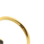 Image 4 of Gold cocktail ring with baroque pearl and diamond; 0.05 ct.