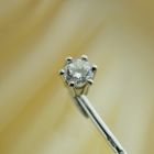 Image 6 of White gold brooch pin with diamond | 0.10 ct.