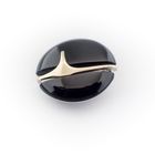 Image 3 of White gold brooch with onyx