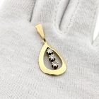 Afbeelding 11 van Gouden hanger met diamanten; 0,30 ct.