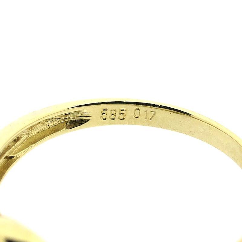 Image 5 of Gold solitaire ring with zirconia