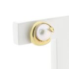 Image 4 of Gold stud earrings with pearl