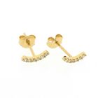 Image 4 of Gold stud earrings with zirconia