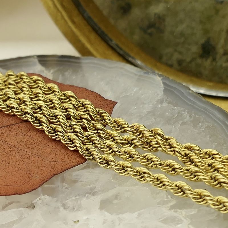 Image 7 of Gold twisted necklace | 43 cm