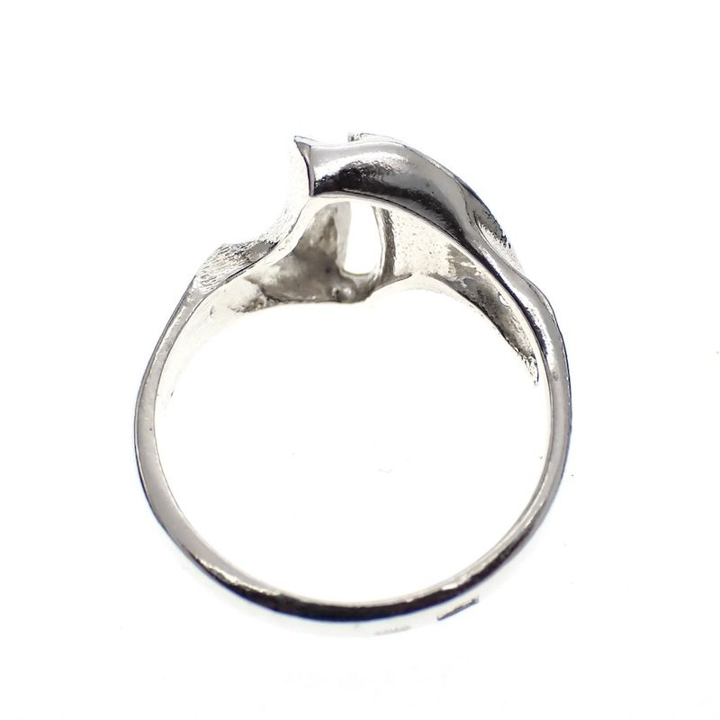 Image 3 of Silver ring with organic design