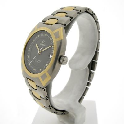 Image 2 of Omega Polaris 'Titane'; 18k. goud/stalen heren horloge