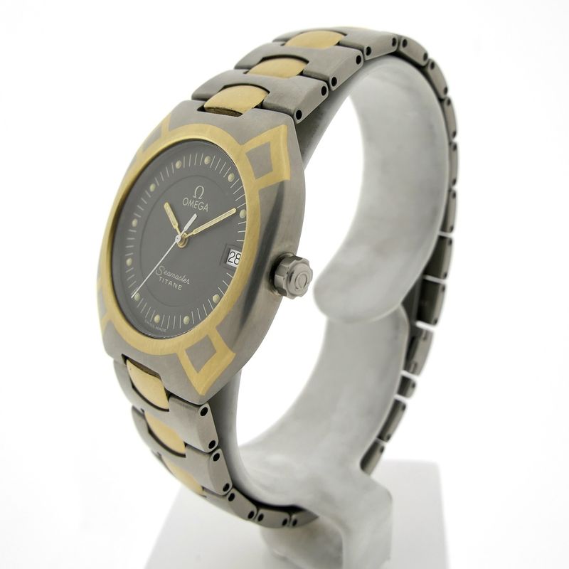 Image 2 of Omega Polaris 'Titane'; 18k. goud/stalen heren horloge