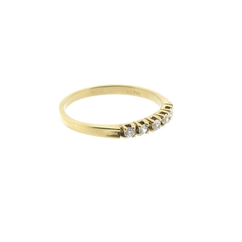 Image 4 of Gold ring with zirconia