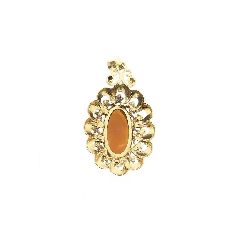 Image 10 of Vintage gold pendant with cameo