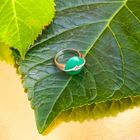 Image 2 of Gold ring with jade and diamond | 0.025 ct.