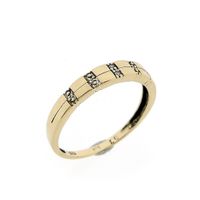 Gold subtle ring with diamond | 0.01 ct.