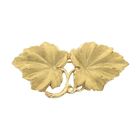 Image 1 of Gold brooch with two leaves