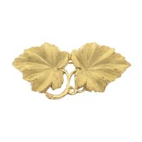 Gold brooch with two leaves