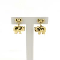 Golden elephant stud earrings