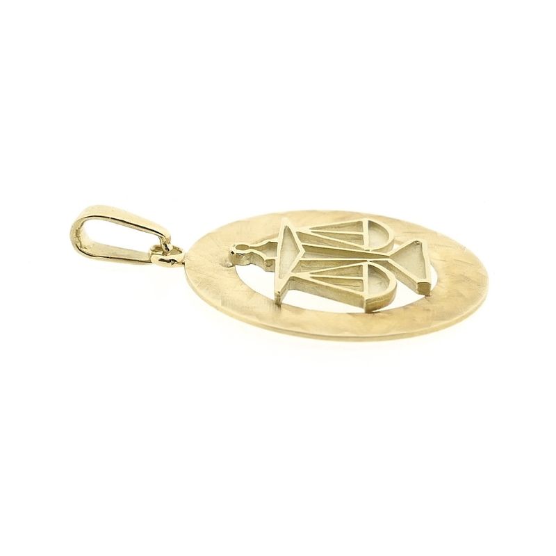 Image 6 of Gold zodiac sign pendant; Libra