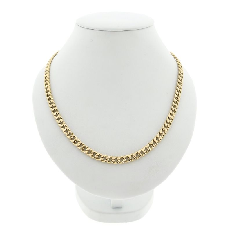 Image 1 of Gold gourmet link chain | 63 cm