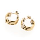 Image 4 of Two-tone gold earrings; Ø 19.7 mm