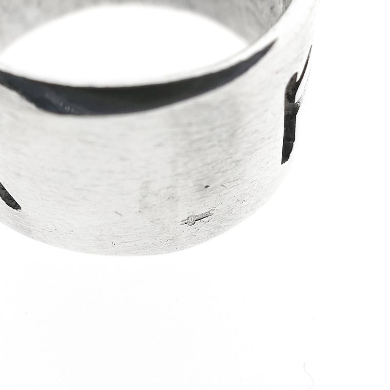 Image 5 of Wide silver ring with runic script; Bombarie