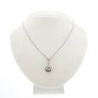 Image 1 of White gold necklace with fixed pendant and diamond; 0.70 ct.