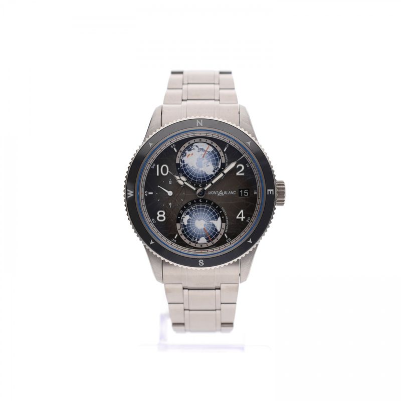 Afbeelding 1 van Montblanc 1858 Geosphere 0 Oxygen 'The 8000' MB130982; Automatisch Heren Horloge