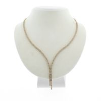 Gold necklace with zirconia | 42 cm