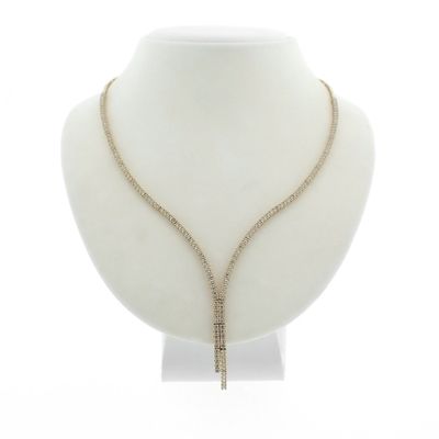Image 1 of Gold necklace with zirconia | 42 cm