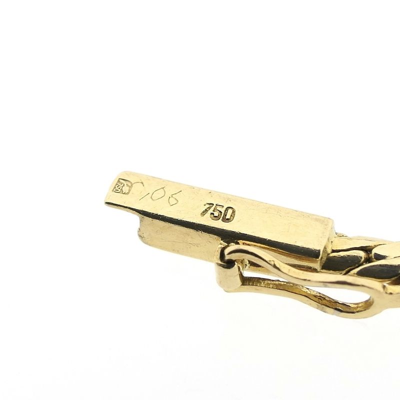 Image 7 of Two-tone gold necklace with fixed pendant and diamond; 0.06 ct.