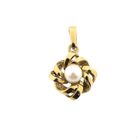 Image 1 of Vintage gold pendant with cultured pearl.