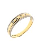Image 5 of Two-tone gold ring with diamonds; 0.02 ct.