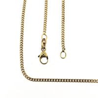 Gold gourmet link chain | 54 cm