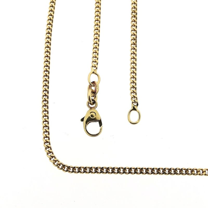 Image 1 of Gold gourmet link chain | 54 cm