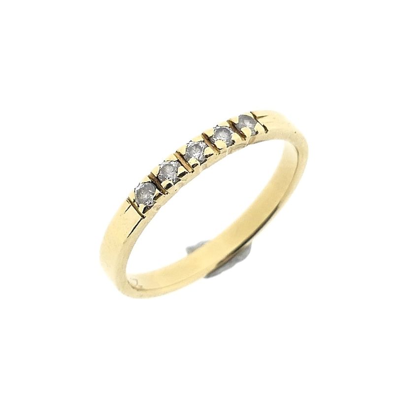Image 1 of Gold ring with zirconia