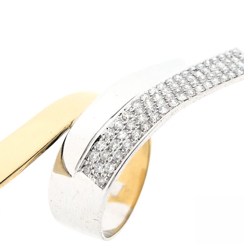 Image 2 of Two-tone gold statement ring with diamonds; approx. 0.83 ct.