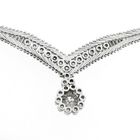 Image 7 of White gold necklace with diamonds 1.06 ct. | 43 mm