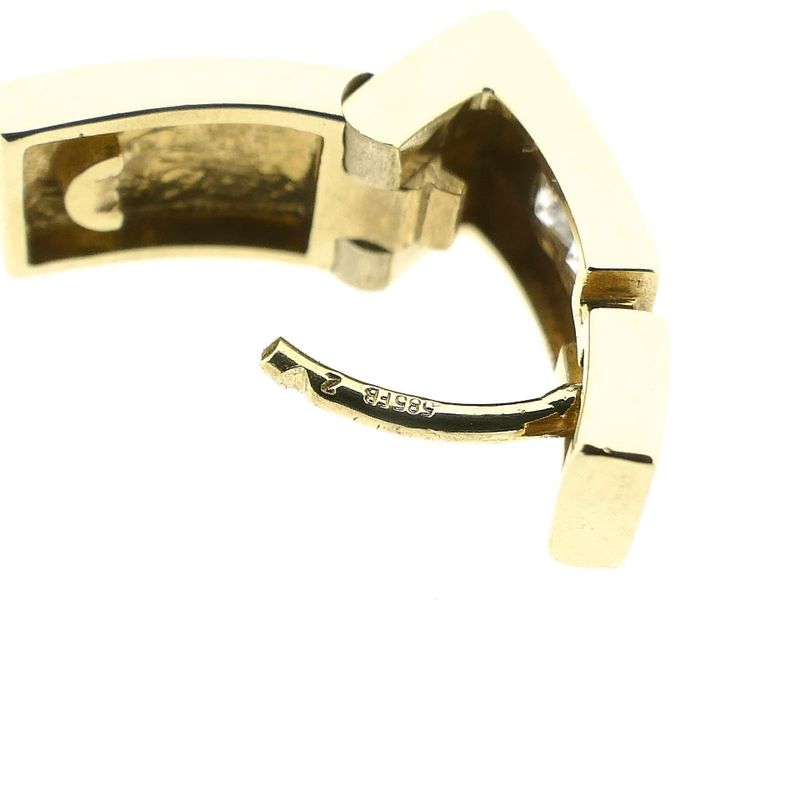 Image 10 of 14 Karat Gold Earrings with Zirconia