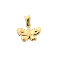 18K Gold Butterfly Pendant