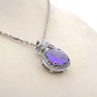 Image 6 of Silver anchor link necklace with pendant | 41.5 cm - 46.5 cm