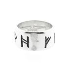 Image 3 of Silver ring with runic script