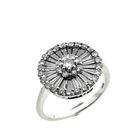 Image 1 of 18-karat white gold vintage cocktail ring with 1.96 ct. diamonds.