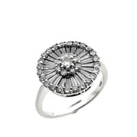 18-karat white gold vintage cocktail ring with 1.96 ct. diamonds.