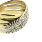 Image 6 of Two-tone gold pavé ring with 0.33 ct diamond.