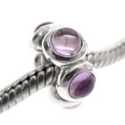 Image 2 of Pandora spacer; Silver; Amethyst