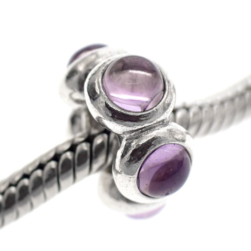Image 2 of Pandora spacer; Silver; Amethyst