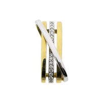 Two-tone gold pendant with diamonds | 0.11 ct.