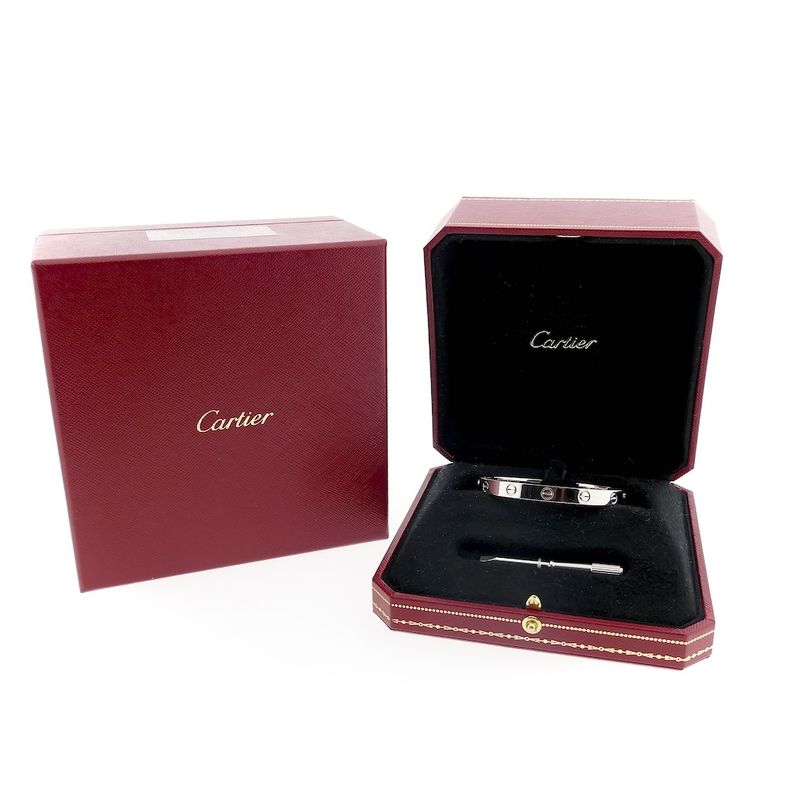 Image 3 of 18K white gold LOVE bracelet; Cartier | Ø 54.5 mm