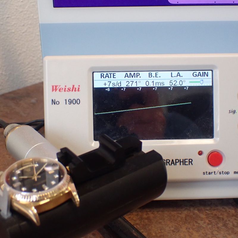 Image 16 of Rolex Day-Date 18038; 18k men's watch on President strap