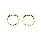 Image 8 of Gold hinged hoop earrings; Ø 14.5 mm
