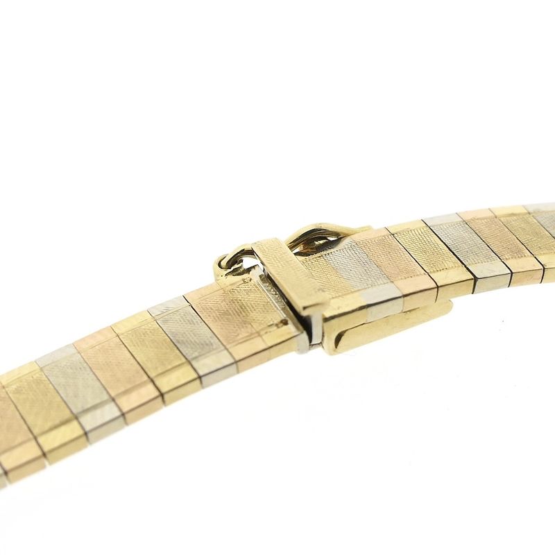 Image 4 of 18-karat tricolor gold omega necklace | 47 cm