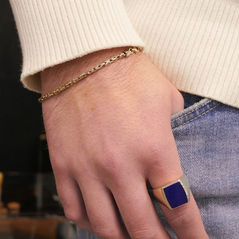 Image 4 of Gold king's link bracelet | 21.5 cm