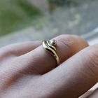 Image 11 of Gold solitaire ring with diamond; 0.015 ct.